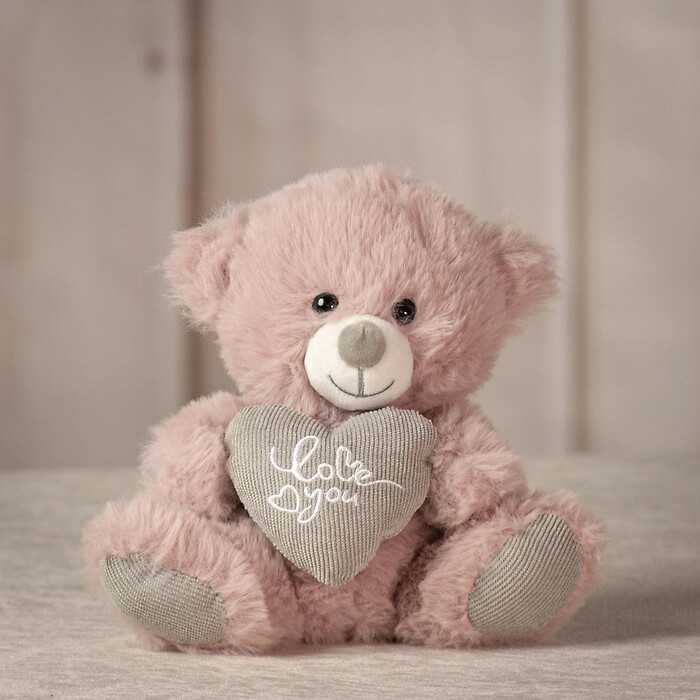 7" Small Dusty Pink Val Bear